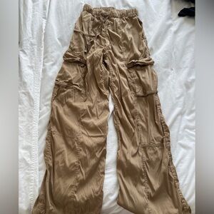 Tan wide leg lululemon cargo pants